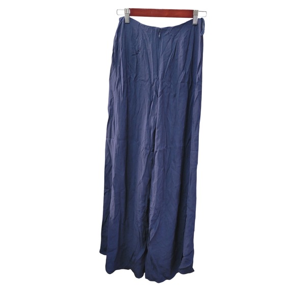 Ralph Lauren Purple Label Navy Blue Wide Leg Sailor Button Palazzo Pants Size 6 - Picture 3 of 14